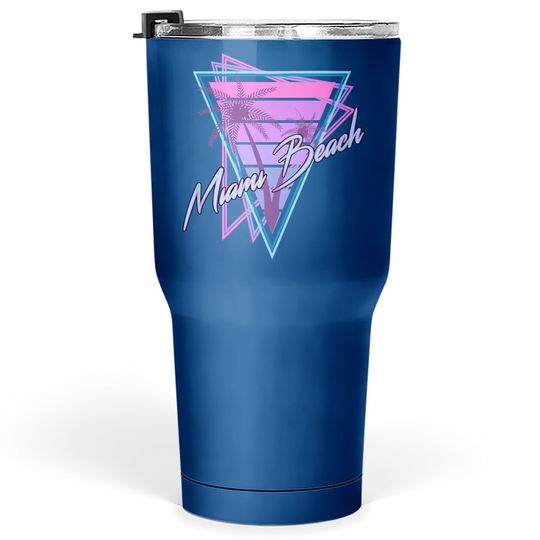 Discover Tumbler 30 Oz Miami Beach Vintage 80s
