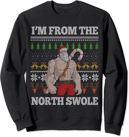 Discover I'm From The North Swole Santa Claus Ugly Christmas Gym Gift Sweatshirt
