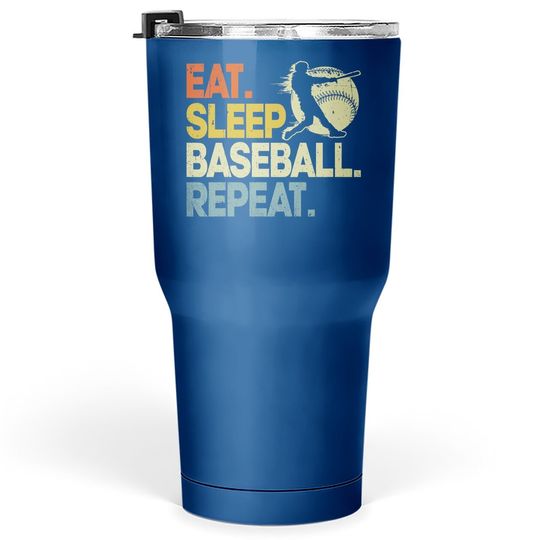 Discover Eat Sleep Baseball Repeat Baseball Lover Boys Tumbler 30 Oz