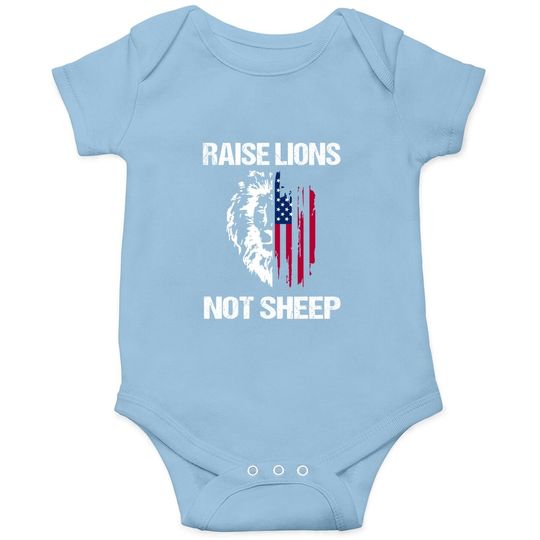 Discover Raise Lions Not Sheep American Flag Meaningful Lovely Present Onesie