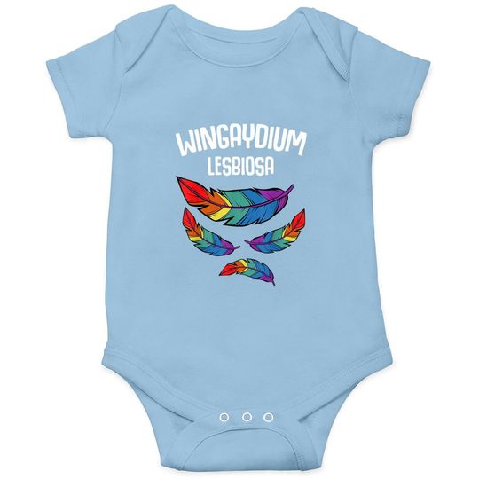 Discover Lgbt Pride 2021 Funny Lesbian Love Wingaydium Lesbiosa Gift Onesie
