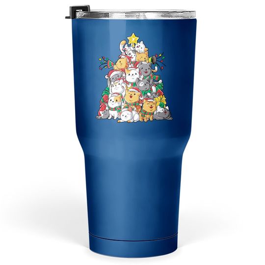 Discover Cat Christmas Tree Meowy Catmas Xmas Tumbler 30 Oz