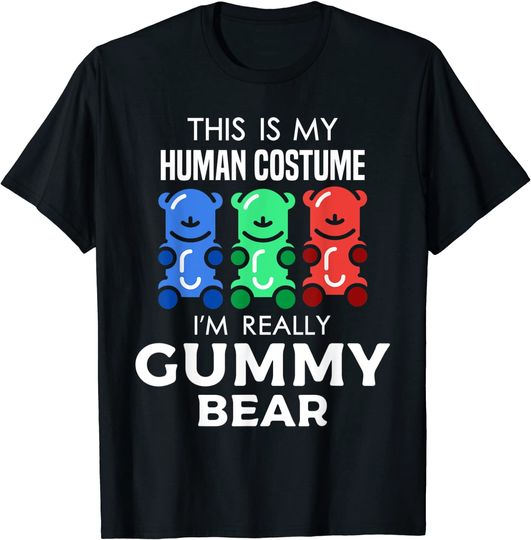Discover Gummy Bear T-Shirt I'm Really Gummy Bear Human Costume Men Women Kid