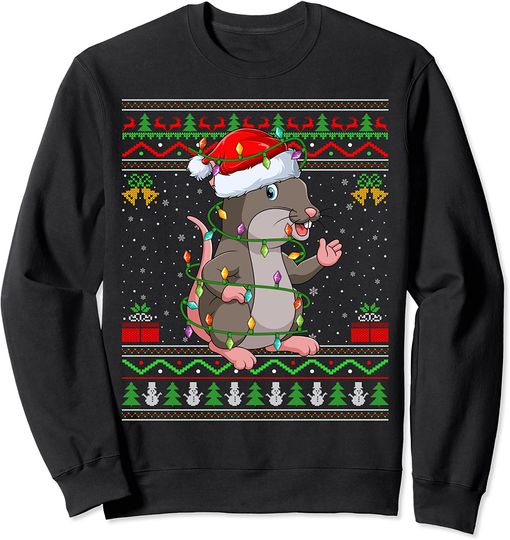 Discover Anime Rat Sweatshirt Rat Christmas