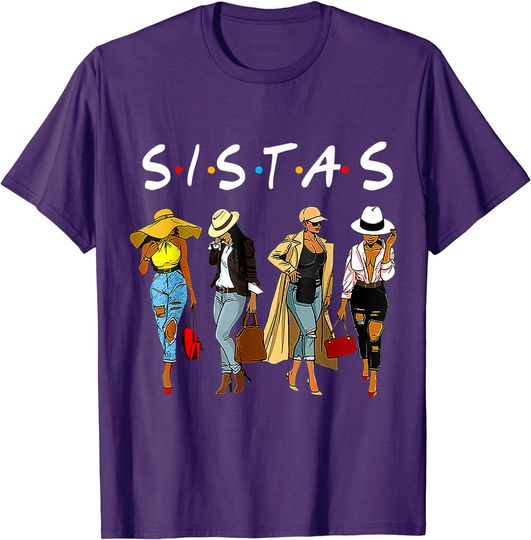 Discover Proud Black Sistas Queen Melanin Afro African American Women T-Shirt