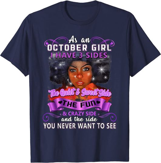 Discover October Birthday Shirts For Women Melanin Queen Libra Gift T-Shirt