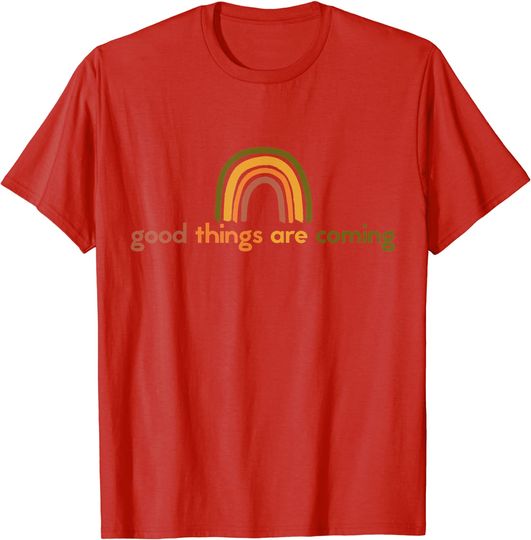 Discover Depression Merch T-Shirt Good Things Are Coming Rainbow