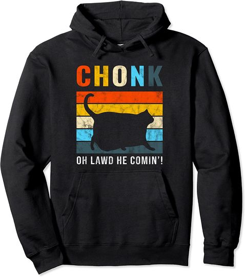 Discover Funny Chonk Cat Hoodie