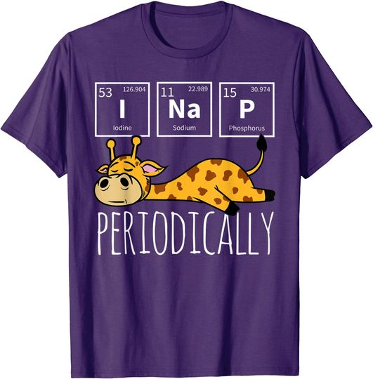 Discover Funny Science I NAP Periodic Table Meme Meh Giraffe Gift T-Shirt