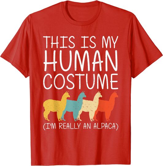 Discover Llama Costume T-shirt Alpaca Halloween Human Costume