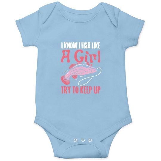 Discover Fish Like Girl Try To Keep Up Cool Fishing Angling Onesie