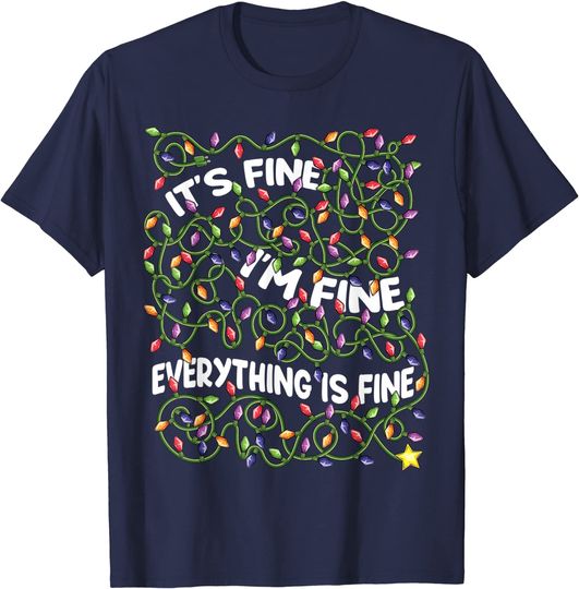 Discover Funny Christmas T-shirt: Everything Is Fine