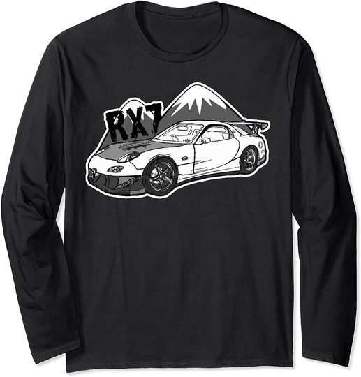 Discover Drift Car RX7 Drift Legend Rotary Powered JDM Classic Design Long Sleeve