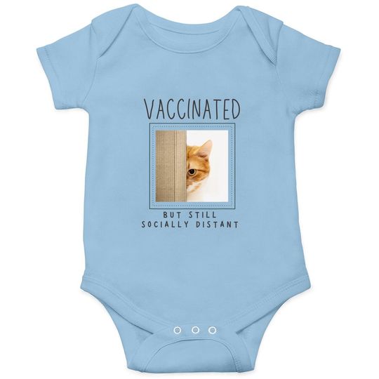 Discover Cat Lover Mom Cat Dad Gift Vaccinated Vaccine Distant Onesie