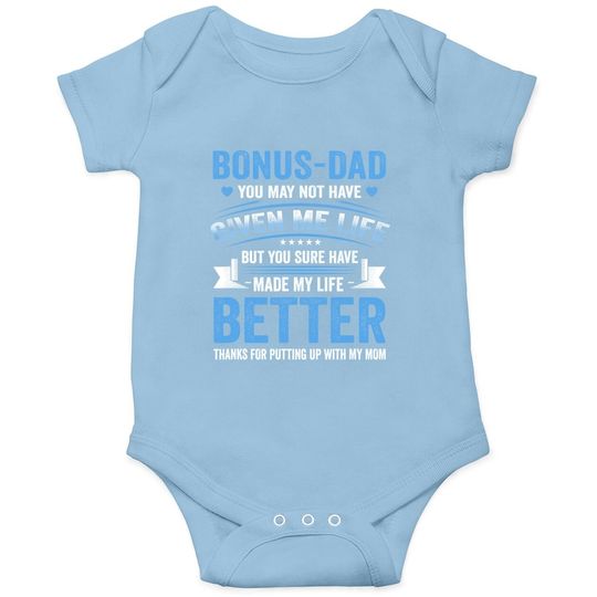 Discover Father's Day Bonus Dad Gift From Daughter Son Wife Onesie