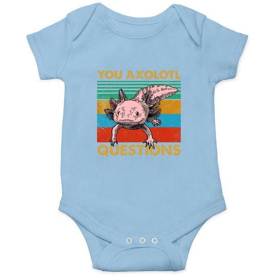Discover Vintage You Axolotl Questions Pun Axolotl Lover Onesie