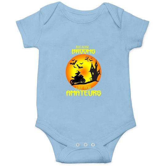 Discover Sport Bike Motorcycle Halloween Brooms Are For Amateurs Onesie