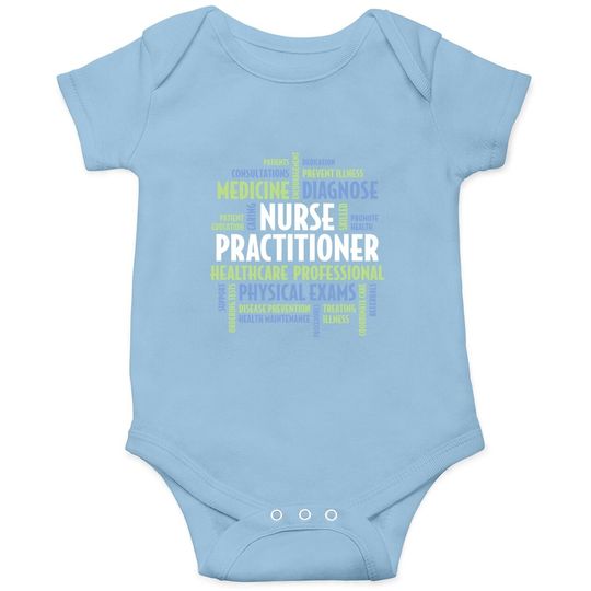 Discover Nurse Practitioner Np Words Onesie