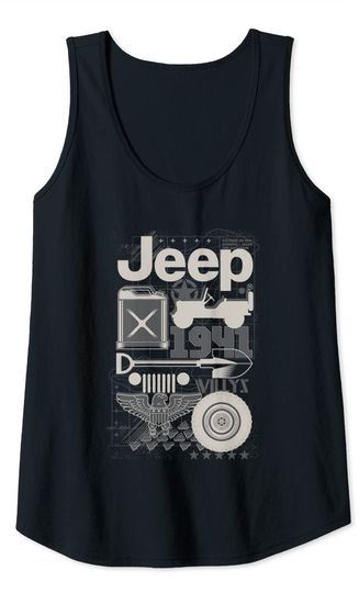 Discover Womens Jeep 1941 Montage Tank Top