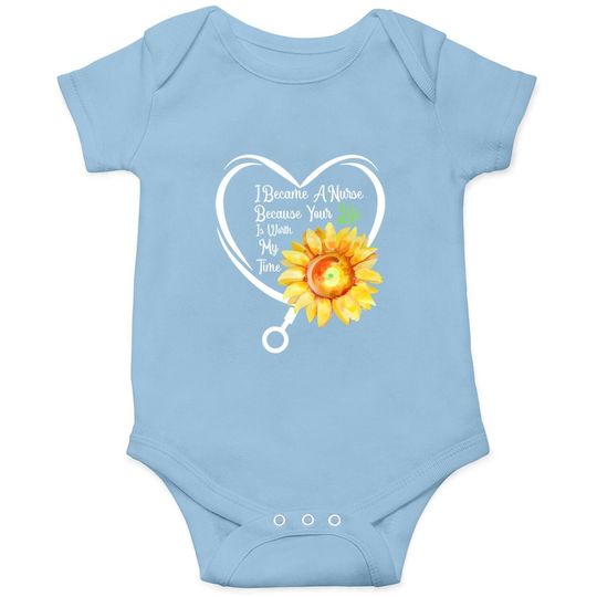 Discover I Became A Nurse Because Your Life Is Worth My Time  quote Onesie