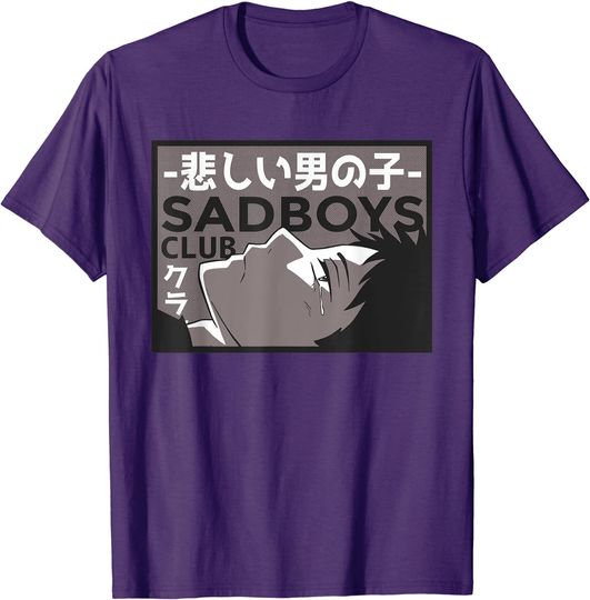 Discover Sad Boy Anime T-Shirt Sad Boy Vaporwave Anime Japan Soft Aesthetic Club