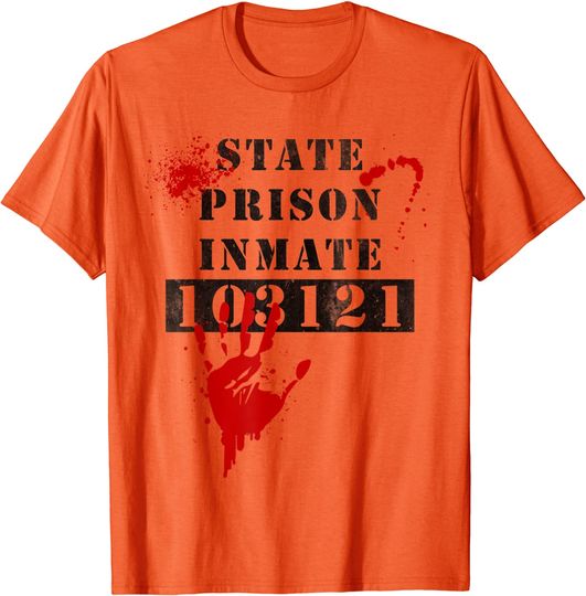 Discover State Prison Inmate bloody Vintage 103121 Halloween costume T-Shirt