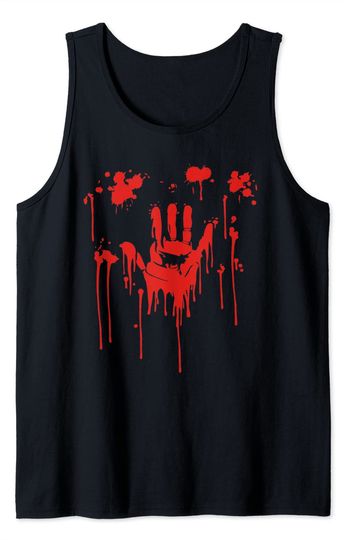 Discover Bloody Handprint Halloween Costume Tank Top