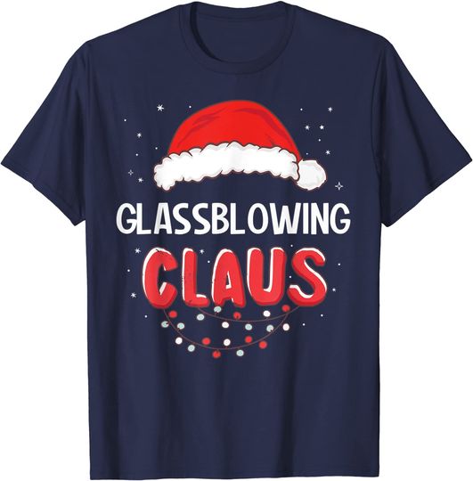 Discover Glassblowing Santa Claus Christmas Matching T-Shirt