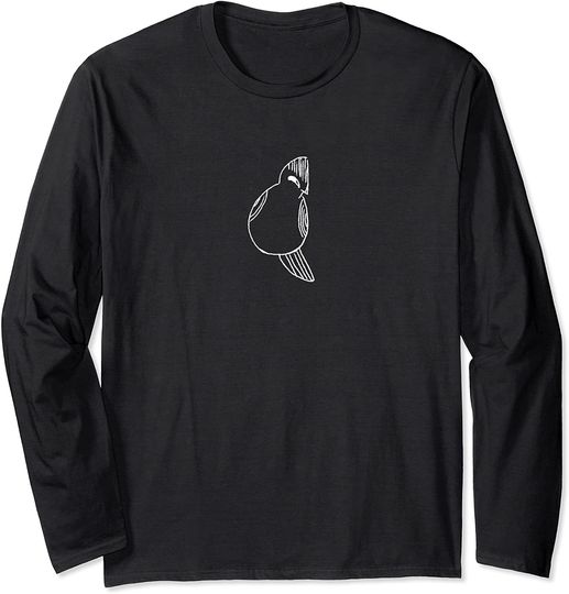 Discover Bird Watching Funny Parrot Novelty Cartoon Hand Drawing Long Sleeve