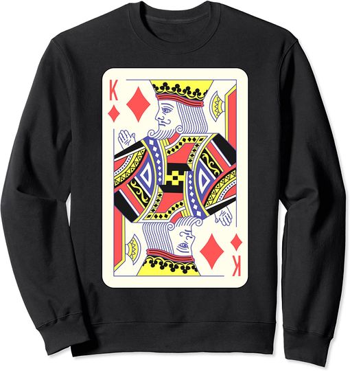 Discover King of Diamonds Playing Card | Couples Halloween Costume Sweatshirt