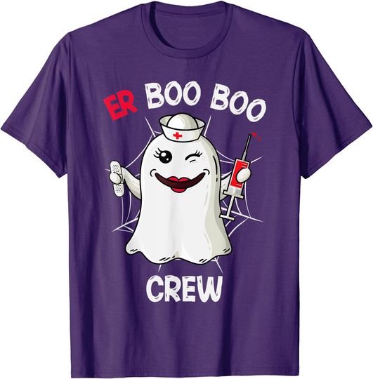 Discover Women ER Boo Boo Crew Nursing Shirt, Halloween Nurse CostumE T-Shirt