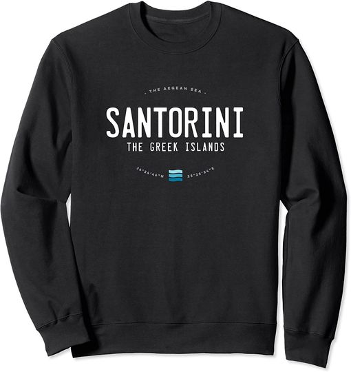 Discover Santorini Greece Beach Waves Sweatshirt