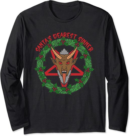 Discover Sinner Long Sleeve Santa's Dearest Sinner