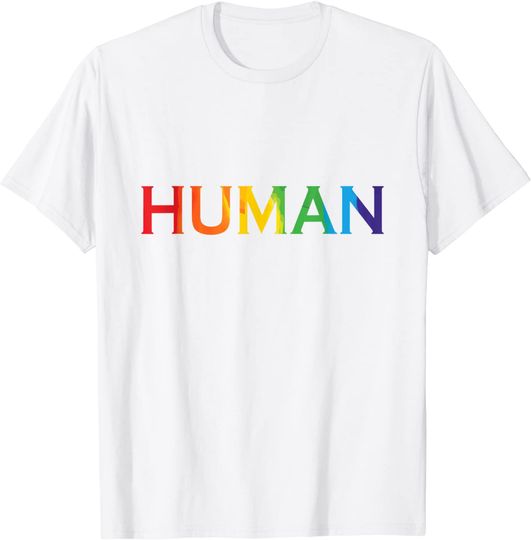 Discover Bandera LGBT T-Shirt LGBT "Human"