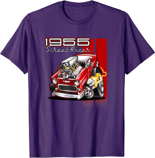 Discover 1955 Hot Rod Street Racer Vintage 50s Tooned T-Shirt