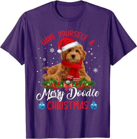 Discover Cute Yorkshire Terrier Dog Merry Doodle Christmas Xmas Gifts T-Shirt