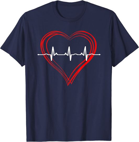 Discover EKG Heartbeat Love Cardiogram T-Shirt