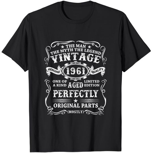 Discover Vintage 1961 Man Myth Legend 60th Birthday Mens T-Shirt