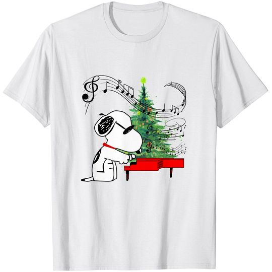 Discover Snoopy Dog Music Christmas T-Shirts