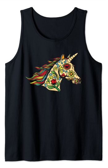 Discover Unicorn Skull Tank Top
