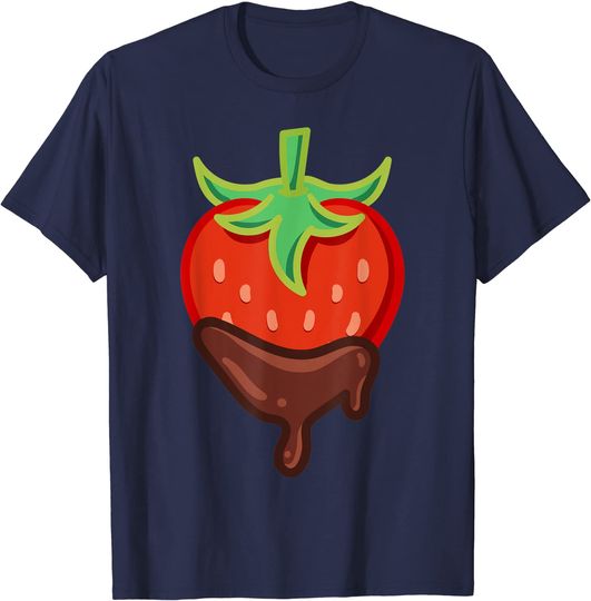 Discover Strawberry Chocolate Fruit Lover Strawberries Fruitarian T-Shirt