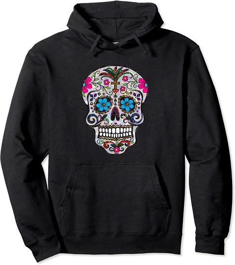 Discover day dead shirt sugar skull hoodie halloween hoody sweatshirt