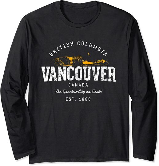 Discover Canada Vacation Souvenir Vancouver Long Sleeve