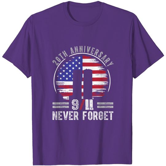 Discover Patriot Day 2021 Never Forget 9-11 20th Anniversary T-Shirt