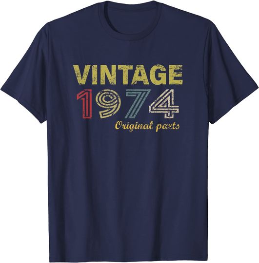 Discover Vintage 1974 47 Year Old Bday 47th Birthday Gift T-Shirt