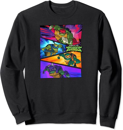 Discover Rise of The Teenage Mutant Ninja Turtles Action Colors Sweatshirt