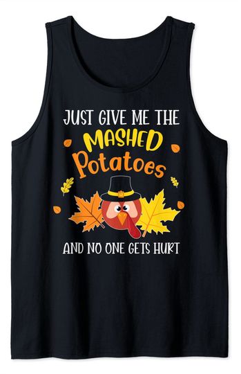 Discover Thanksgiving Day Funny Tee Turkey Grateful Blessed Potatoes Tank Top
