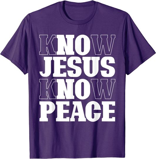 Discover Know Jesus Know Peace Religion God Church Christian Gifts T-Shirt