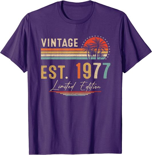 Discover 44 Year Old Gifts Vintage 1977 Limited Edition 44th B-day T-Shirt