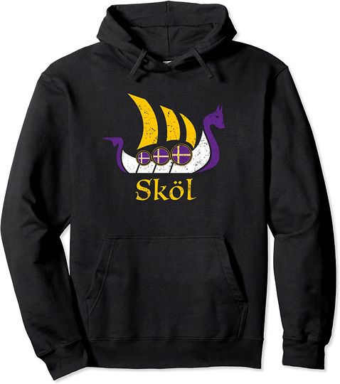 Discover Skol Hoodie Sweatshirt Nordic Scandinavian Vikings Boat